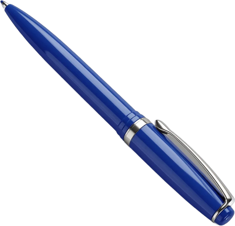 Blue ballpoint pen