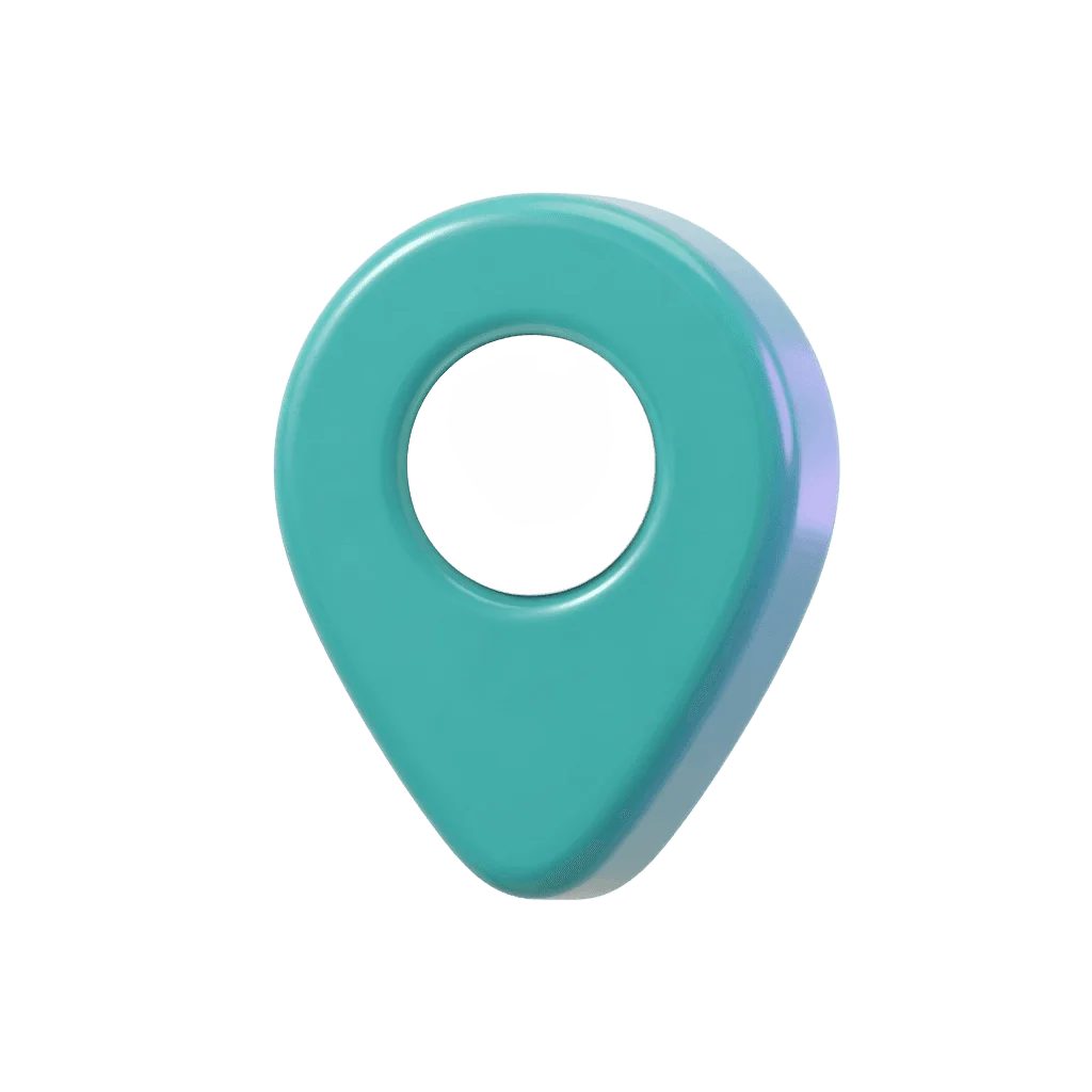 Teal map pin