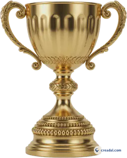 Shiny gold trophy
