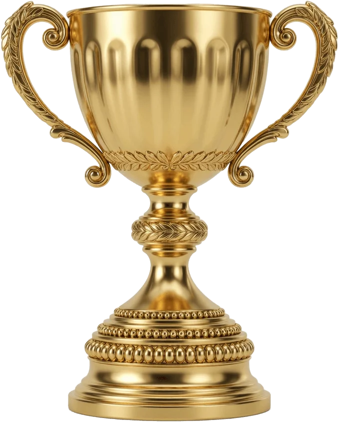 Shiny gold trophy