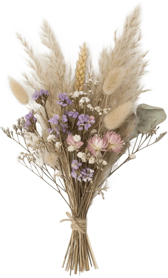 Dried flower bouquet
