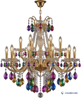 Lustre cristal à bougies