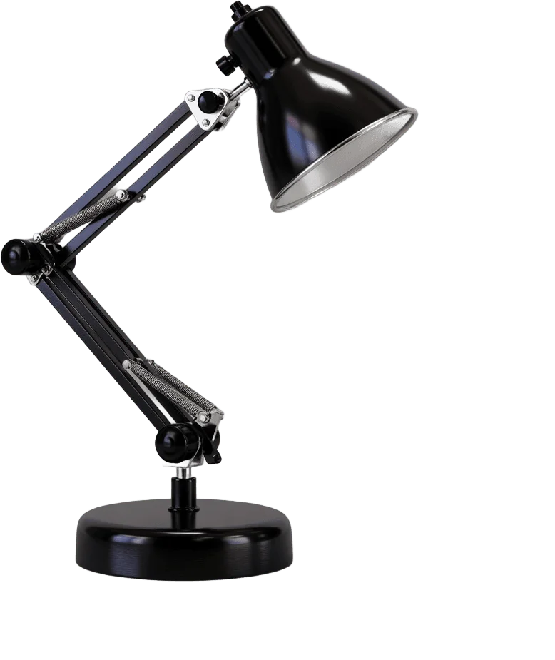 Lampe de bureau noire
