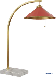 Lampadaire arc doré