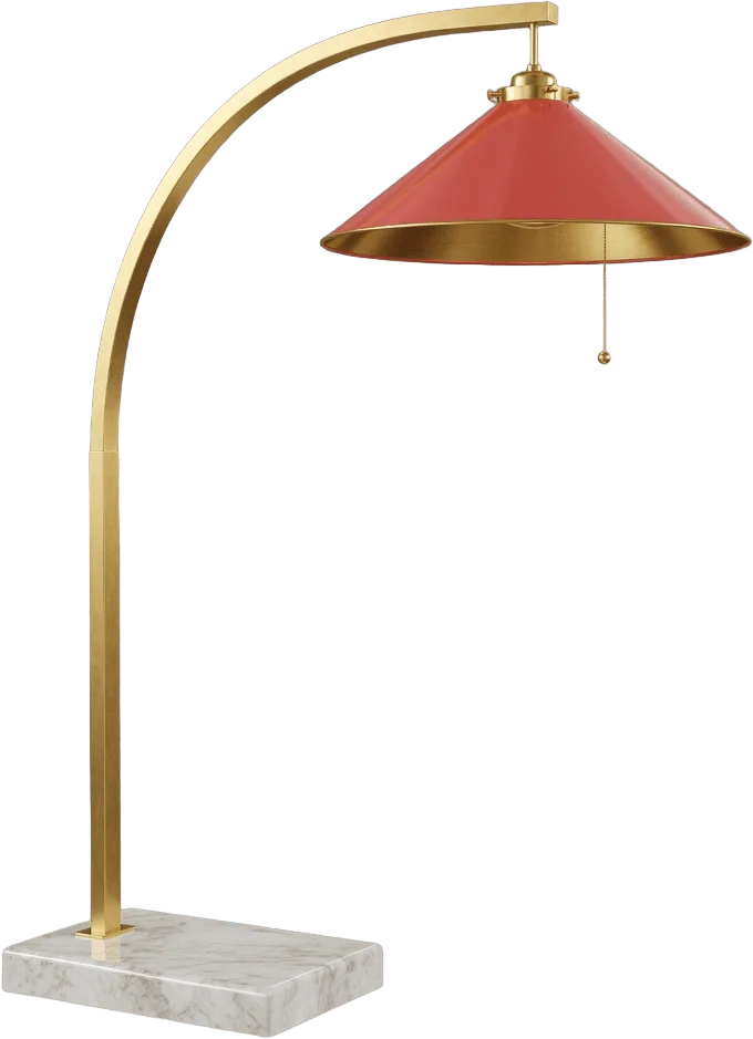 Lampadaire arc doré