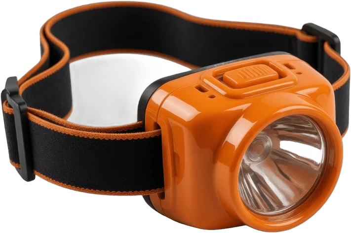 Lampe frontale orange