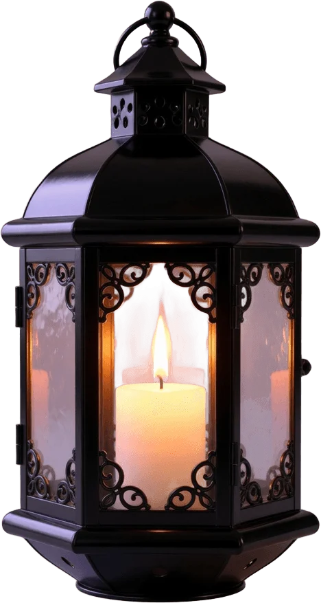Lanterne bougie noire