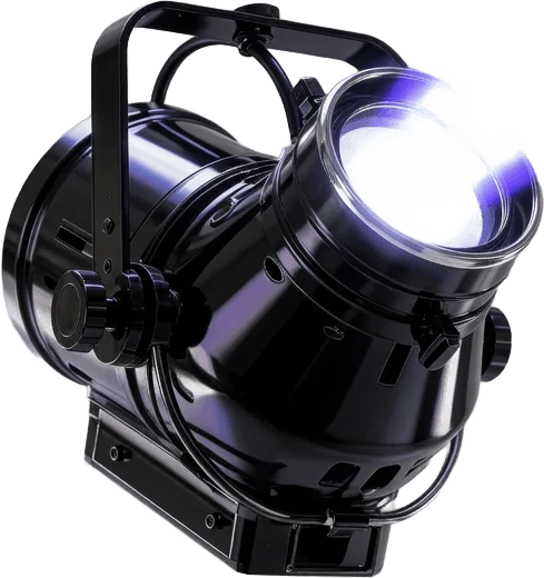 Black stage spotlight