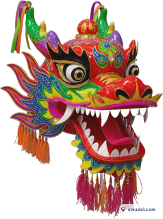 Colorful Dragon Dance Head