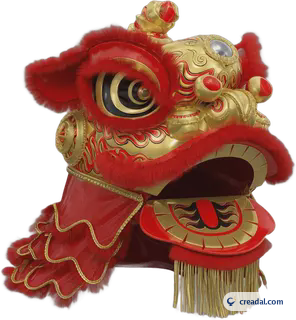 Red Gold Lion Head