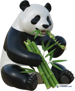 Panda Eating Bamboo