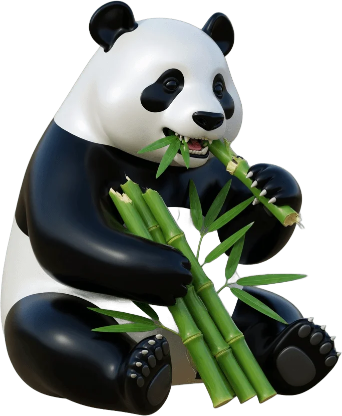Panda comendo bambu