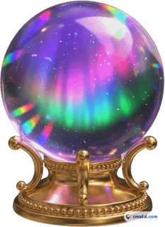 Glowing crystal ball