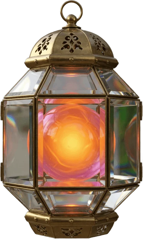 Glowing Glass Lantern