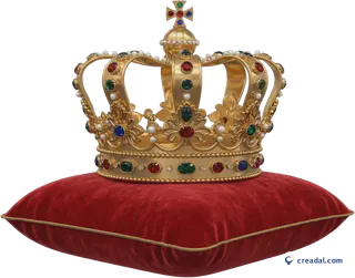 Crown on Red Cushion