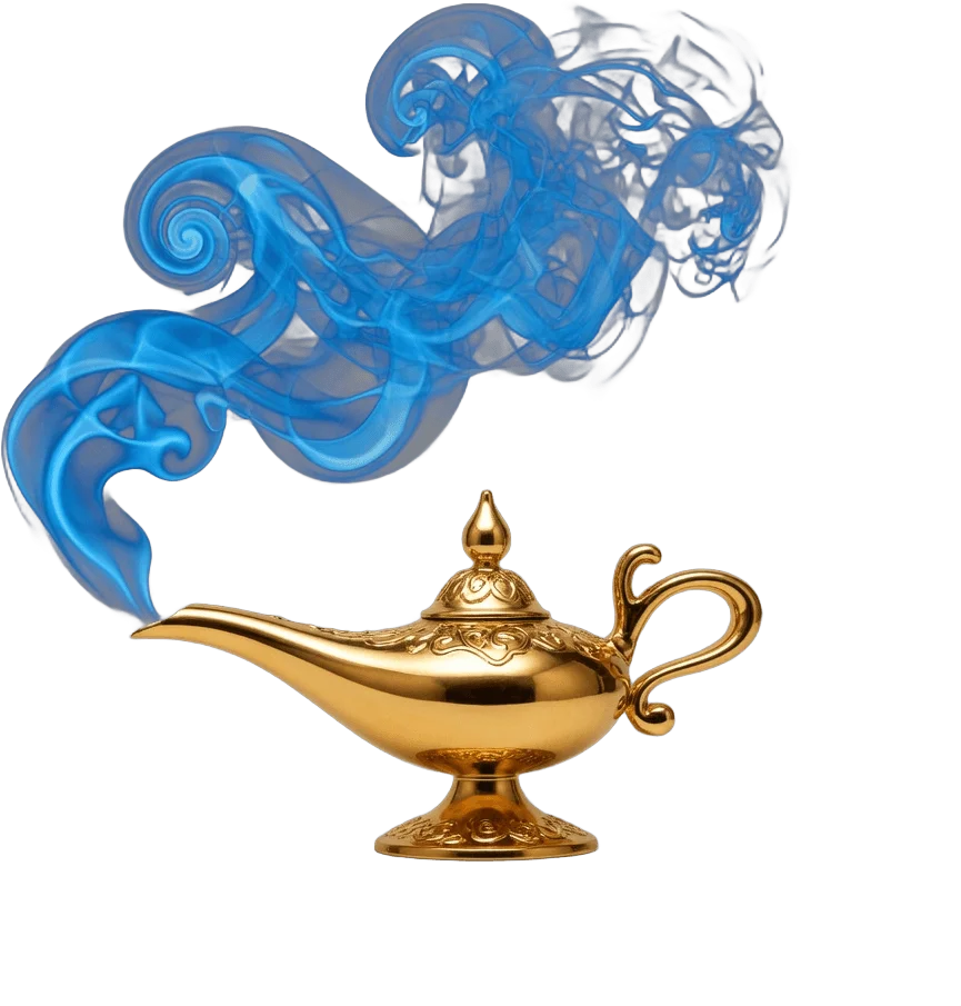 Golden Genie Lamp