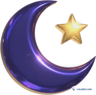 Glowing Crescent and Star