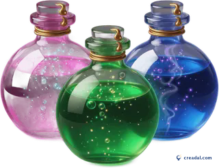 Glowing Potion Bottles