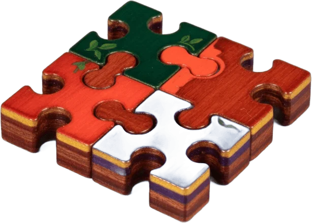 Wooden Puzzle Pieces