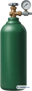 Bouteille d'oxygène verte