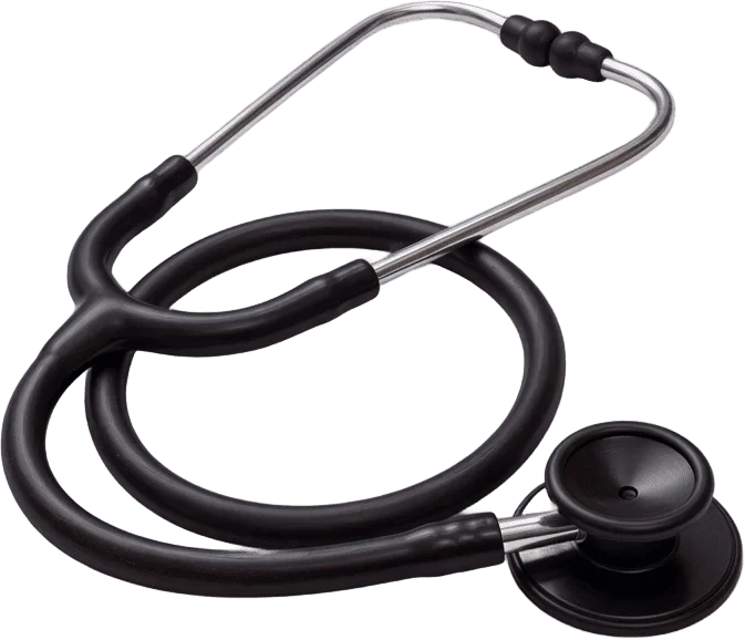 Classic black stethoscope