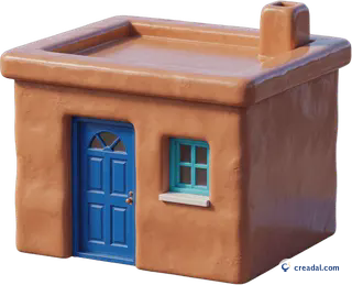 Small Adobe House