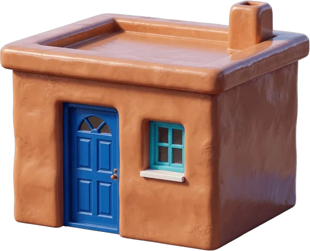 Small Adobe House