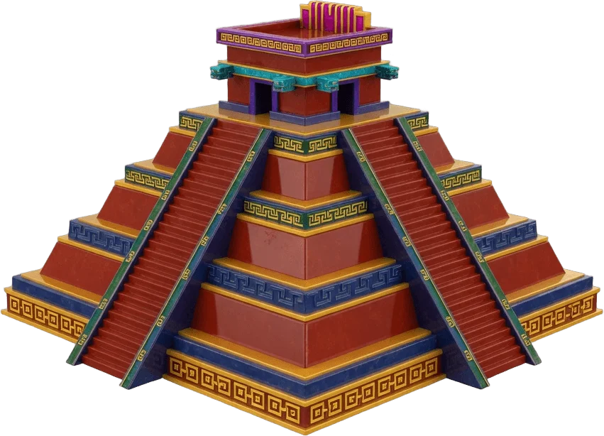 Stepped Mesoamerican Pyramid