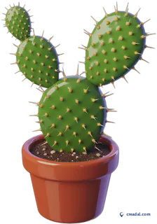 Potted Nopal Cactus