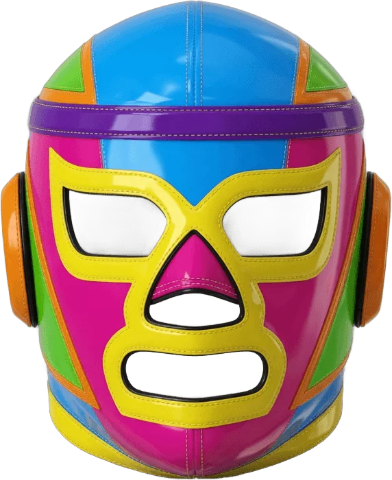 Colorful wrestling mask