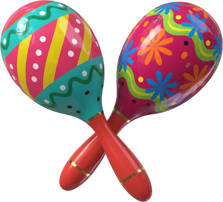 Maracas Mexicaines Peintes