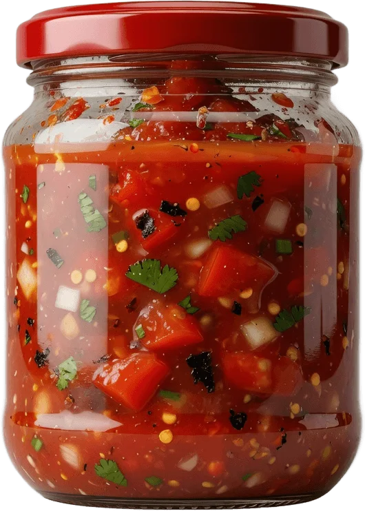 Red Salsa Jar