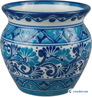 Blue Talavera Pot