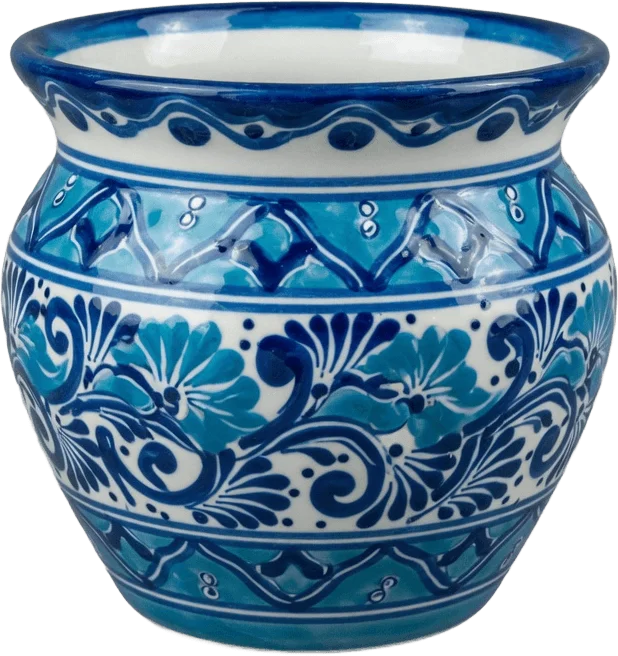 Pot talavera bleu