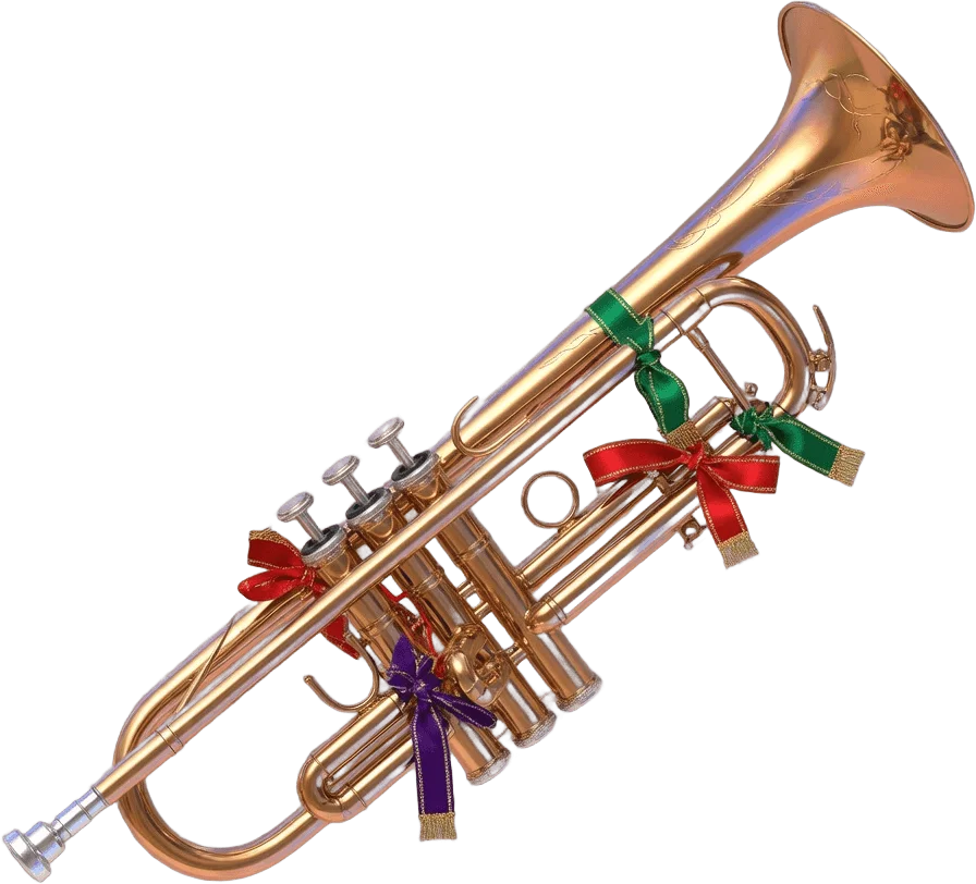 Shiny mariachi trumpet