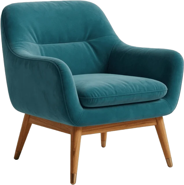 Fauteuil moderne sarcelle