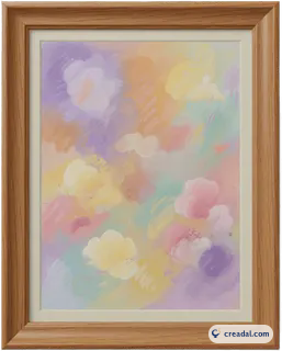 Pastel ahşap resim çerçevesi