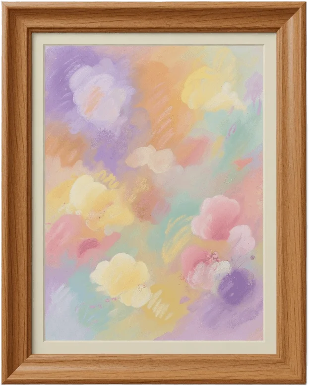 Moldura pastel de madeira