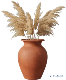 Terakota pampas vazosu