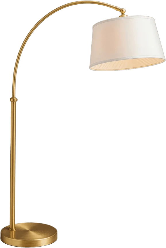 Lampadaire arc doré