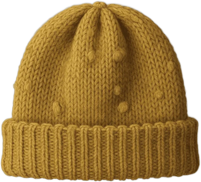 Gorro Mostarda Tricotado