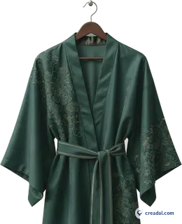 Kimono Vert Soie
