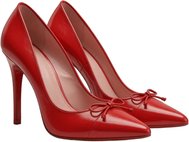 Rote Pumps mit Absatz