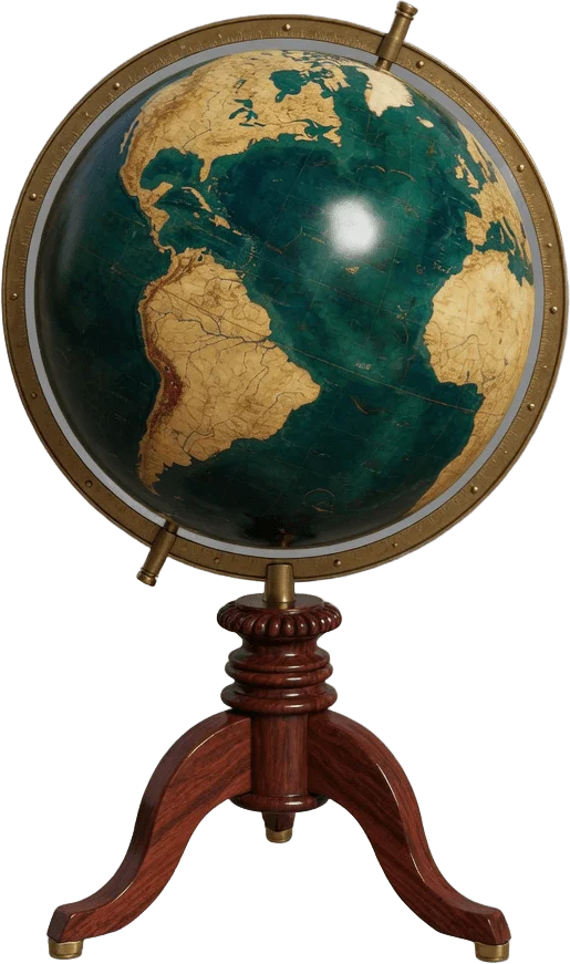Antique Globe on Stand