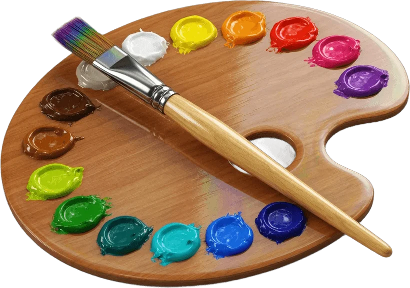木の絵具パレット