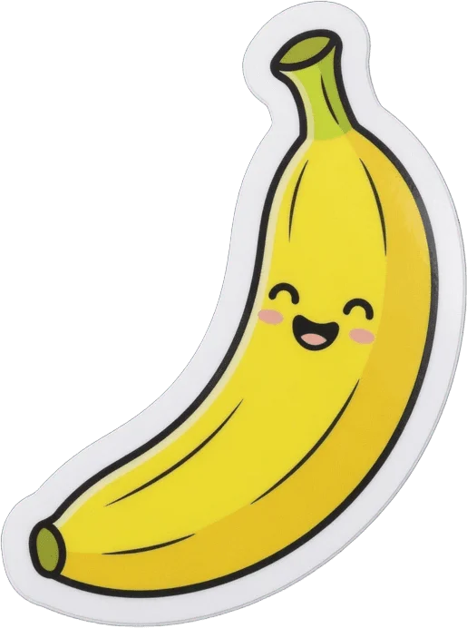 Cheerful banana sticker
