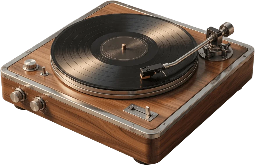 Retro Wooden Turntable