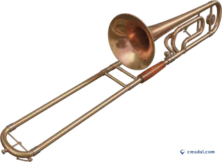 Brass slide trombone