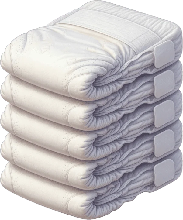 Pile de couches blanches