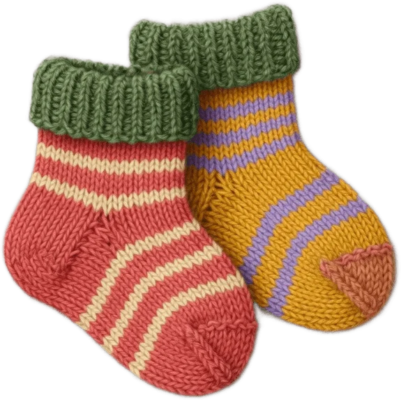 Tiny Knitted Baby Socks